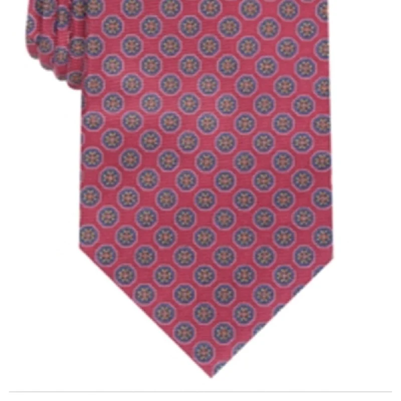 best quality office necktie designs-Tasso Elba Men's Caprice Neat Tie Red Size Regular