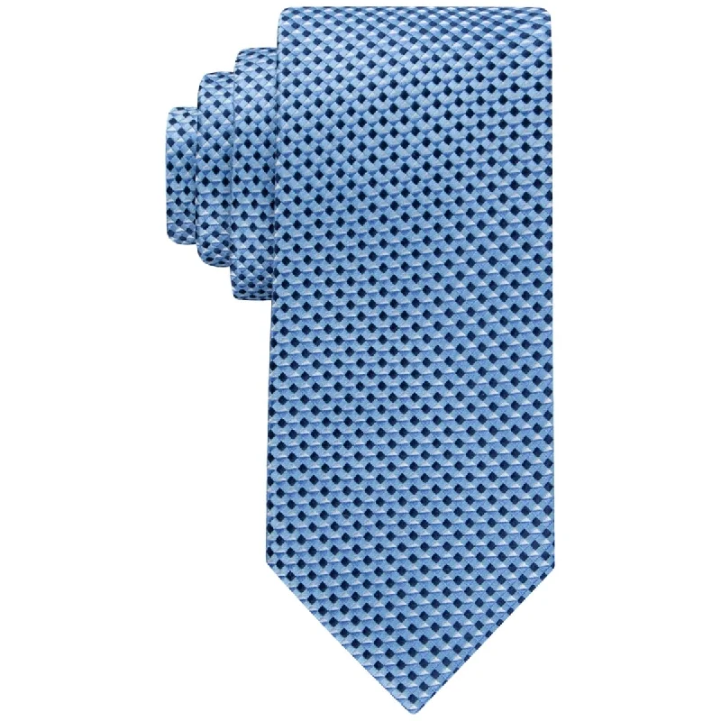 vibrant necktie patterns for office-Tommy Hilfiger Men's Micro Geo Tie Blue Size Regular