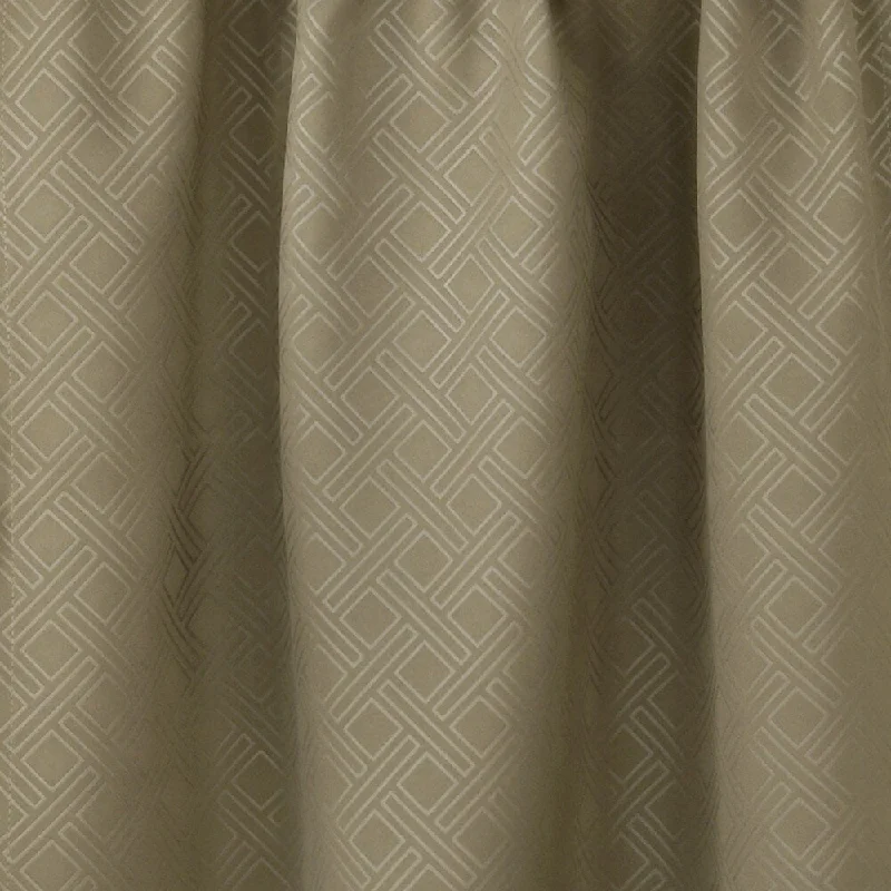 necktie styles for business professionals-Twilight Embossed Geometric Curtain Parts- Tier and Valance Options (Sage)