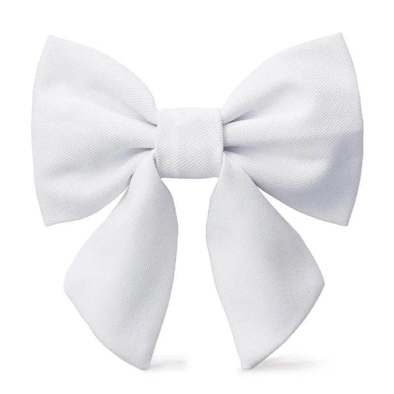 formal necktie sets for weddings-White Lady Dog Bow