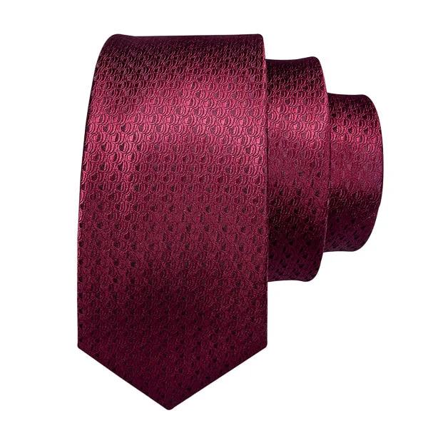 colorful silk ties for men-Classy Men Wine Red Silk Tie