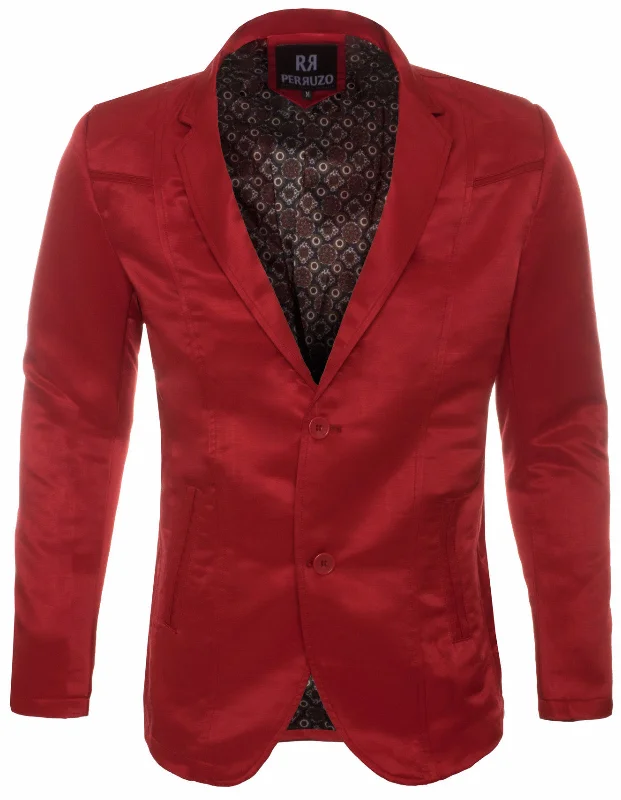 Men's classic blue tuxedo suit -Red Blazer  9005