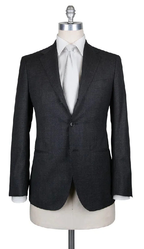 Men's office formal suit -Barba Napoli Charcoal Gray Suit