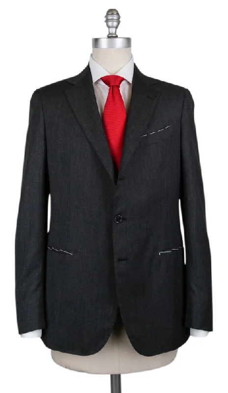 Men's charcoal business tuxedo -Borrelli Charcoal Gray Suit