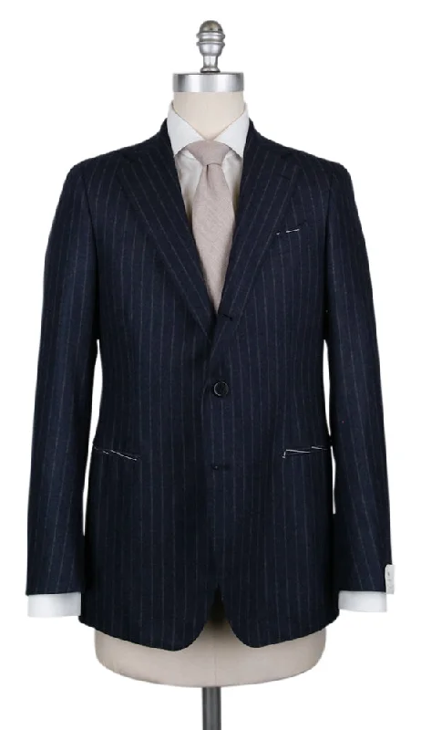 Best tuxedo for men's dinner parties -Borrelli Midnight Navy Blue Suit