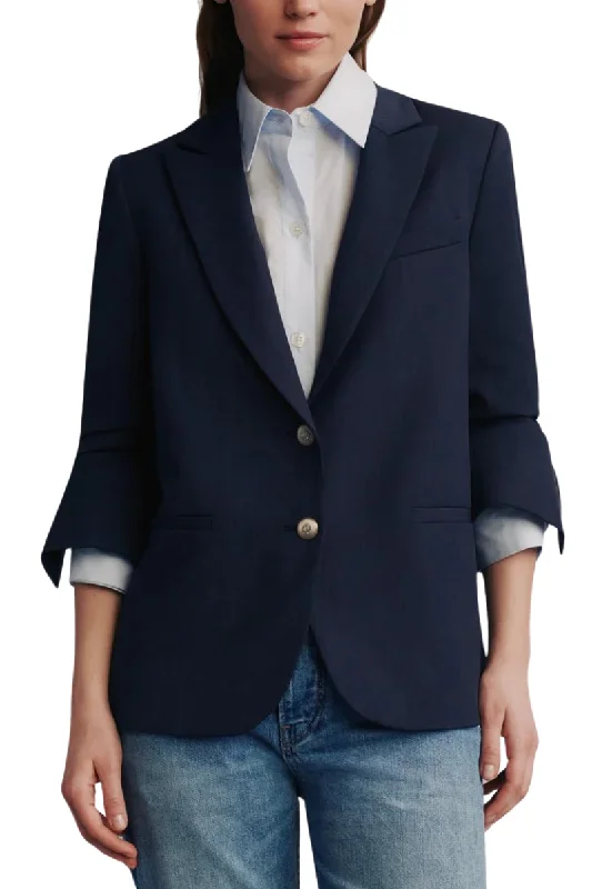 Men's blue wool tuxedo -Boyfriend Blazer