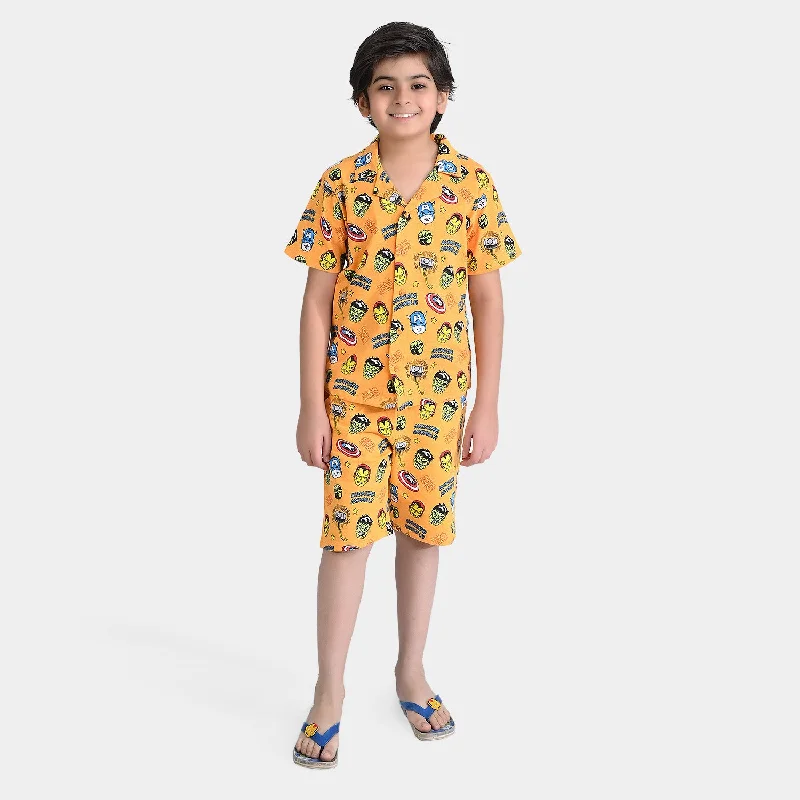 Men's slim fit charcoal suit -Boys Jersey/Terry 2 Piece Suit Printed-Citrus