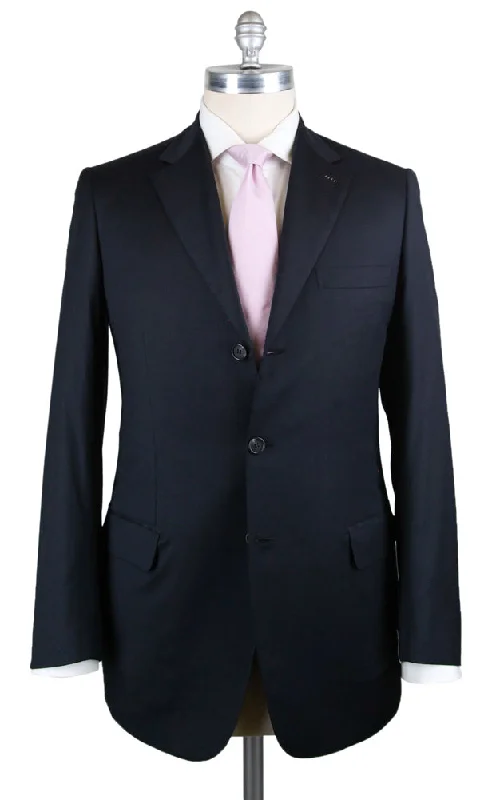 Best tuxedo for business dinner -Brioni Midnight Navy Blue Suit