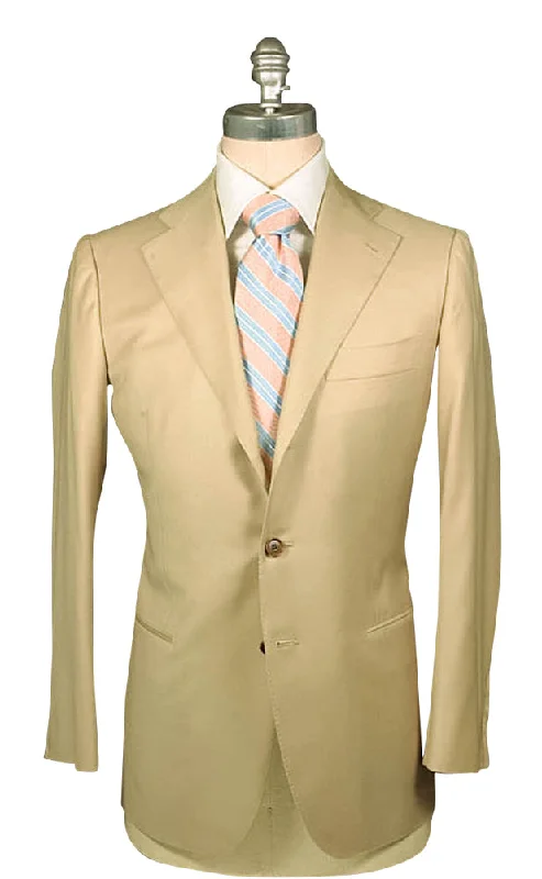 Men's wool blend tuxedo -Cesare Attolini Beige Super 150's Suit