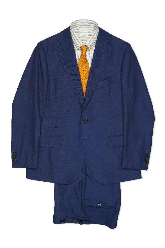 Men’s elegant formal tuxedo suit -Cesare Attolini Blue Wool Cashmere Suit