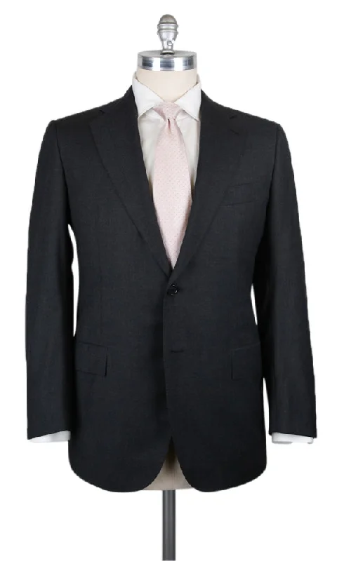 Best men's wool tuxedo jacket -Cesare Attolini Charcoal Gray Suit