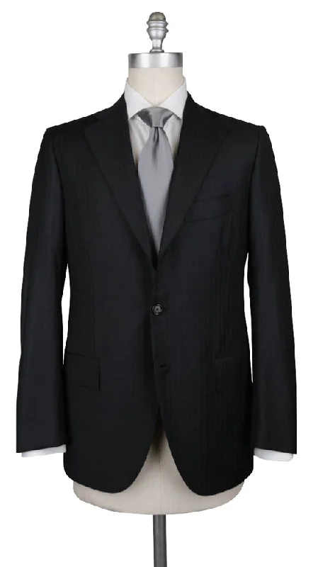 Men's custom tailored office suit -Cesare Attolini Charcoal Gray Suit