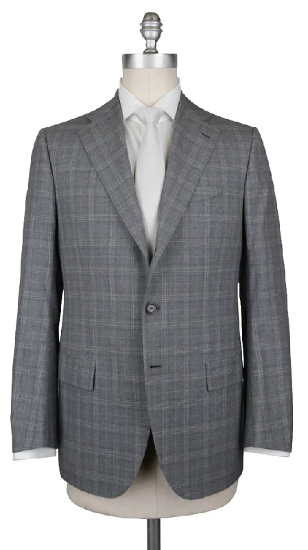 Men's tailored wool tuxedo suit -Cesare Attolini Gray Suit