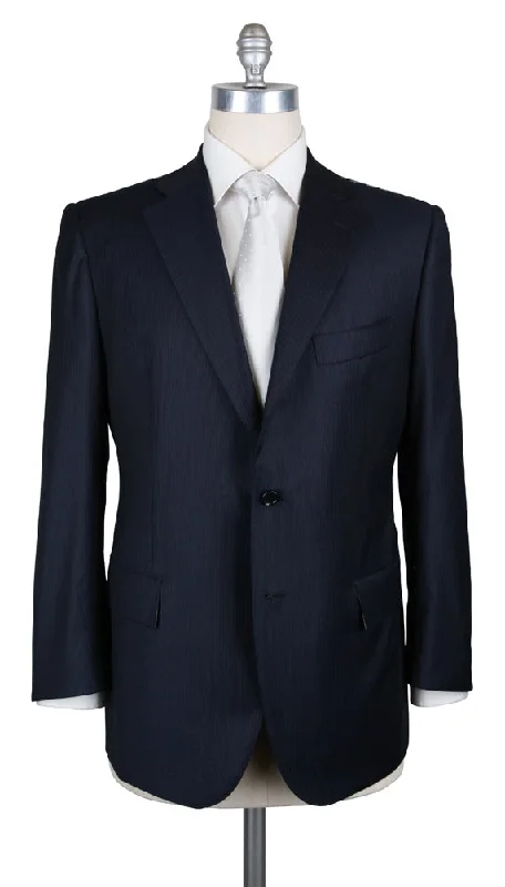 Men's light grey formal suit -Cesare Attolini Navy Blue Suit