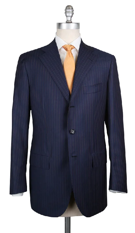 Men's classic blue tuxedo suit -Cesare Attolini Navy Blue Suit