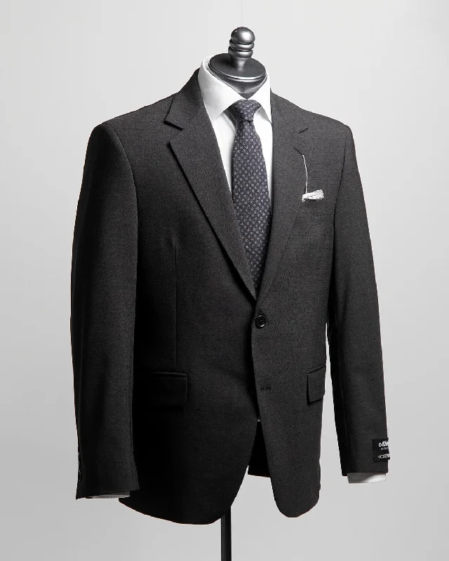 Men's charcoal wool tuxedo -Gibson Attivo Bi-Stretch Solid Suit