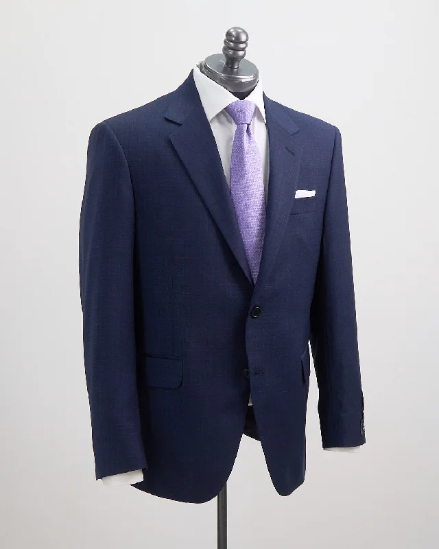 Men's tuxedo for business meeting -Super 110's Crosshatch Summerweight Wool Suit