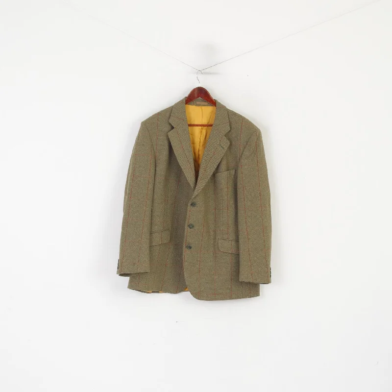 Men's velvet business suit -Supasax Buckingham Men 48 Blazer Green Bladen Wool Castle Douglas Vintage Jacket