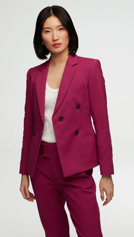 Custom business suits for men -Crossover Blazer in Performance Cotton | Magenta