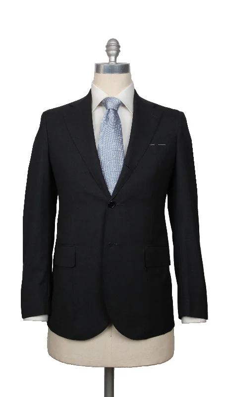 Men's black formal suit -Fiori Di Lusso Charcoal Gray Suit