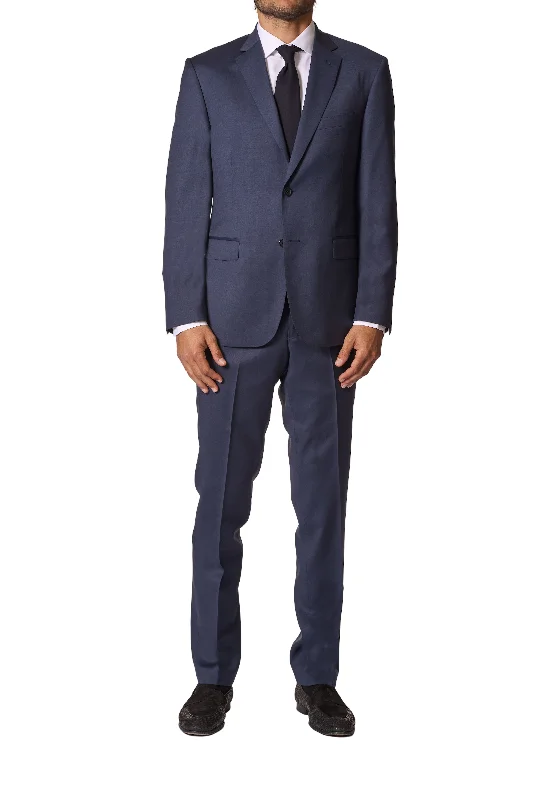 Men's slim fit formal tuxedo -JB Britches Wool Stretch Suit - Navy