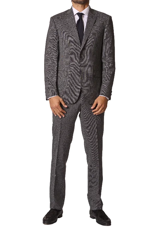 Men's luxurious wool tuxedo -JB Britches Wool Stretch Suit - Grey