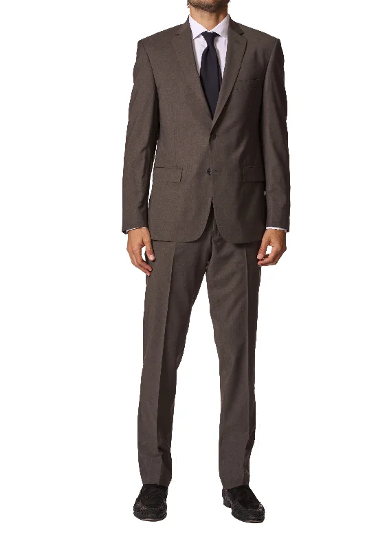 Men's custom wedding tuxedo -JB Britches Wool Stretch Suit - Dark Taupe