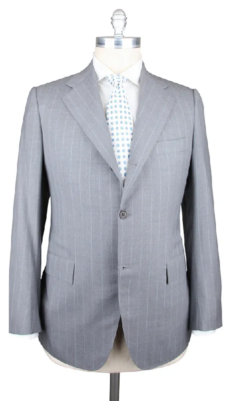 Men's plaid wedding tuxedo -Kiton Gray Suit – Size: 44 US / 54 EU