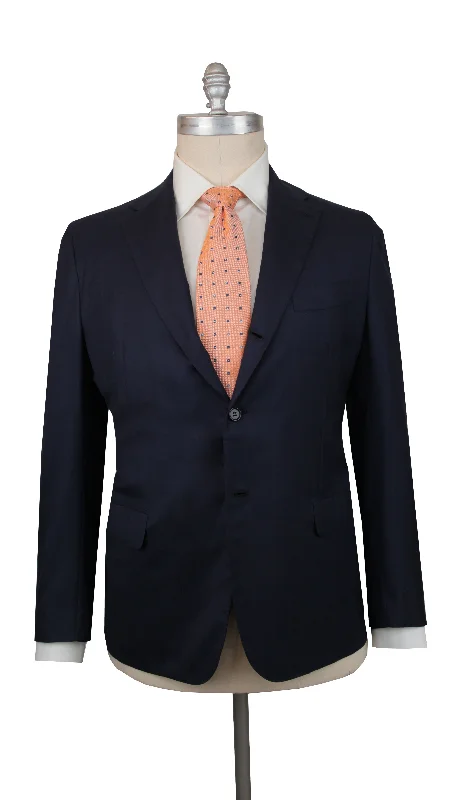 Men's lightweight business tuxedo -Kiton Navy Blue Suit