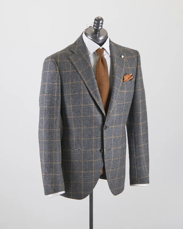 Stylish dinner suit for men -Wool Flannel Glencheck Suit