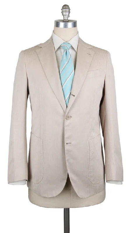 Men's modern black formal tuxedo -Luigi Borrelli Beige Suit