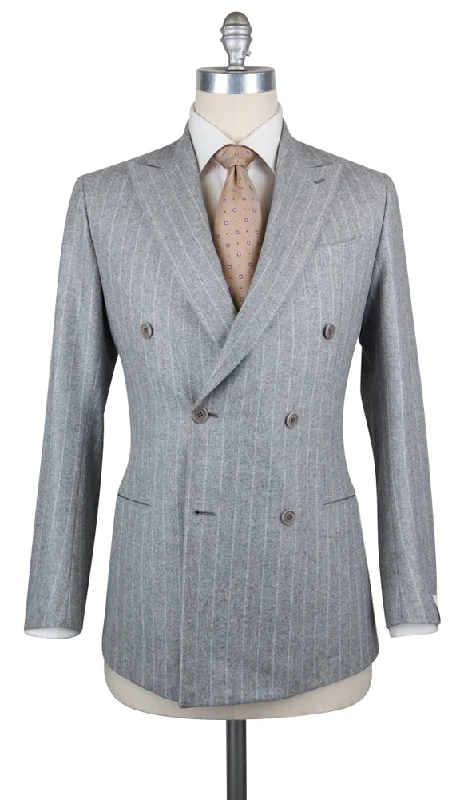 Men's classic black suit jacket -Luigi Borrelli Gray Suit