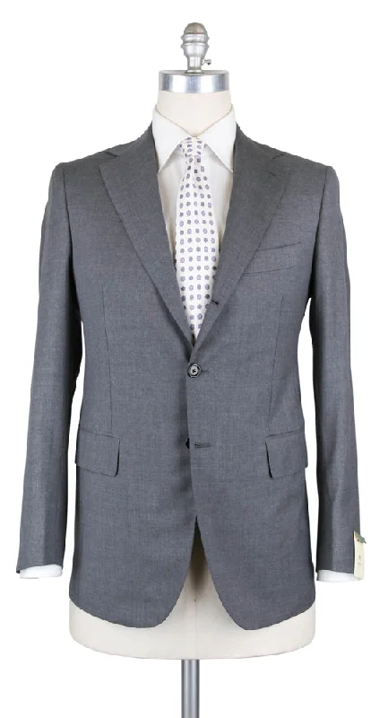 Men's high-end black suit -Luigi Borrelli Gray Suit - 44 US / 54 EU