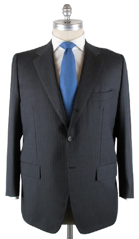 Men's premium navy tuxedo -Luigi Borrelli Gray Suit – Size: 54 US / 64 EU