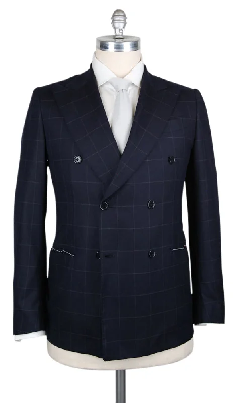 Men's elegant business tuxedo -Luigi Borrelli Midnight Navy Blue Suit