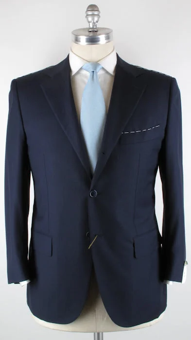 Best tuxedo for summer wedding -Luigi Borrelli Navy Blue Suit – Size: 46 US / 56 EU