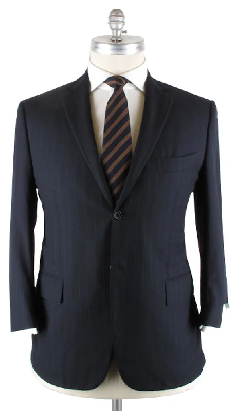 Best suits for office wear -Luigi Borrelli Navy Blue Suit – Size: 48 US / 58 EU