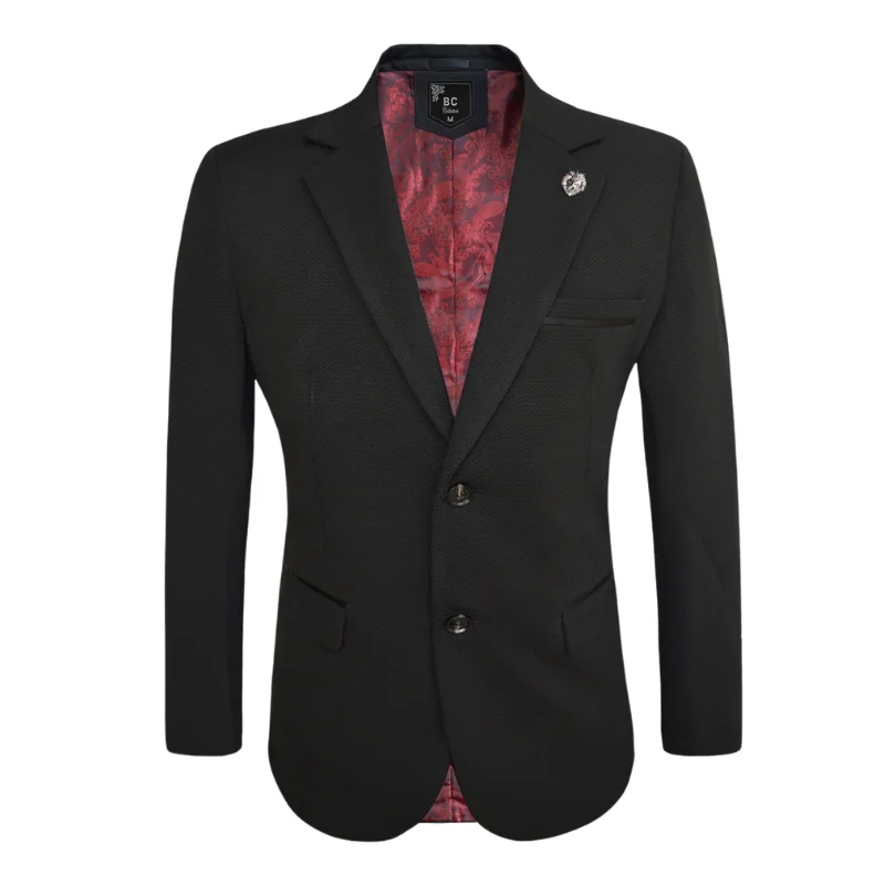 Men's classic tailored tuxedo -Men's Blazer Black 522