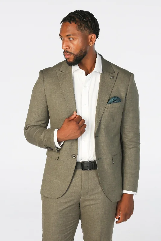 Men's tuxedo with satin finish -Kurt - Men's Sage Blazer