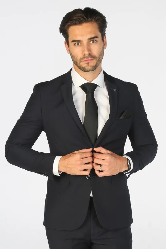 Men's designer slim fit tuxedo -Parker - Men's Navy Blazer