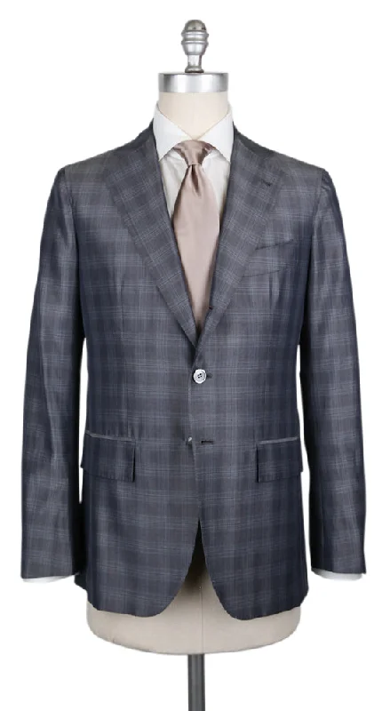 Men's checked formal tuxedo -Orazio Luciano Dark Gray Suit