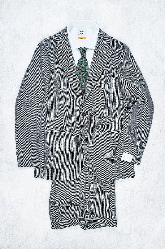 Men's charcoal grey suit -Orazio Luciano Grey Fox Brothers Wool Summer Sportex Suit