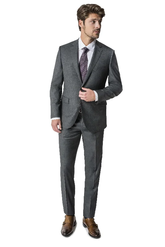 Men's wool blend wedding suit -Thomas Classic Fit Charcoal Suit