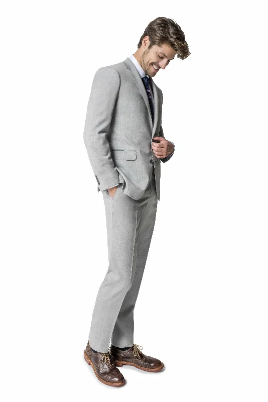 Men's charcoal grey suit -Ronaldo Slim Fit Pearl Grey Suit