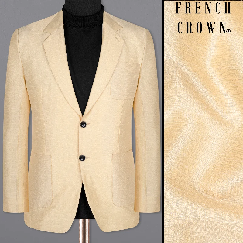 Men's sharp slim fit tuxedo -Peach Puff Designer Blazer