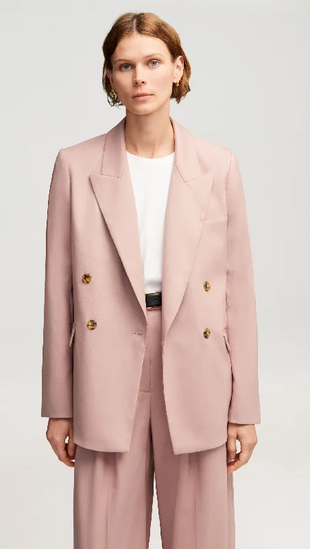 Best tuxedo for summer wedding -Peak Lapel Blazer in Seasonless Wool | Dusty Pink