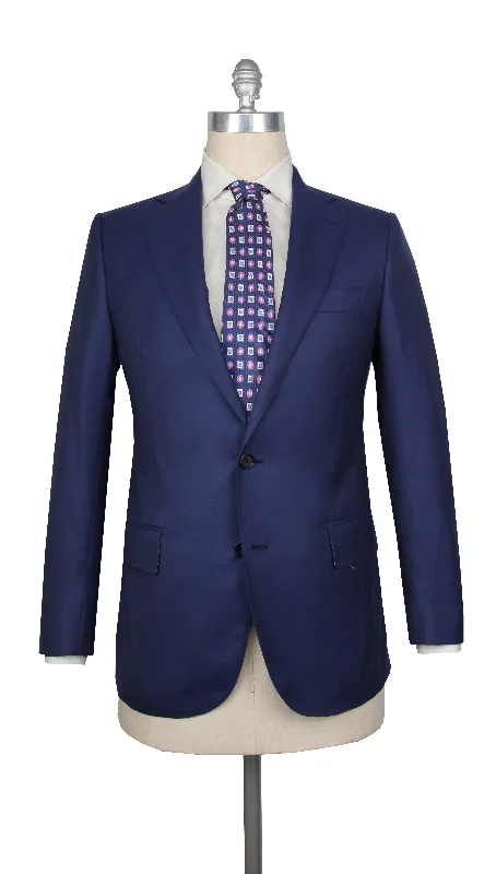 Men's plaid slim fit suit -Principe d'Eleganza Blue Suit