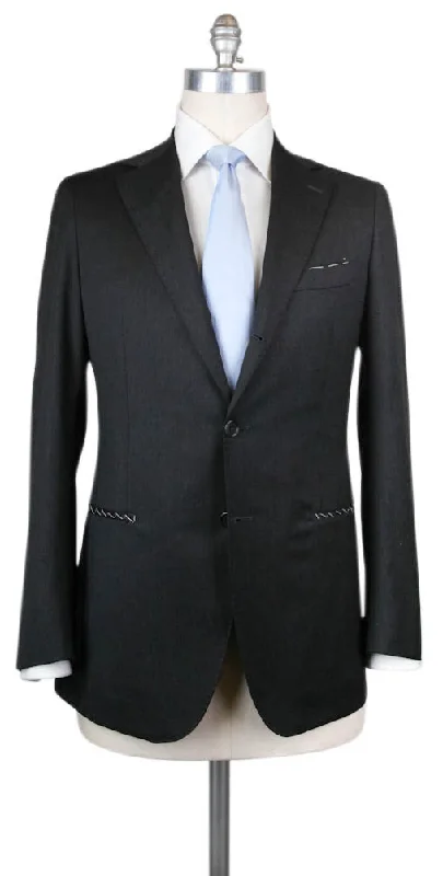 Men's designer slim fit tuxedo -Principe d'Eleganza Charcoal Gray Suit - 44 US / 54 EU