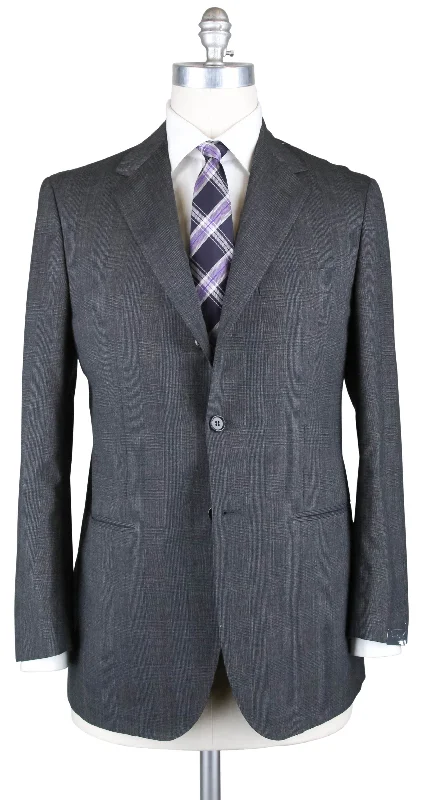 Men's velvet business suit -Sartorio Napoli Gray Suit - 41 US / 51 EU