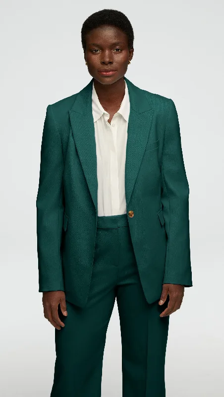 Men's tailored formal tuxedo -Single Button Blazer in Seasonless Wool | Emerald